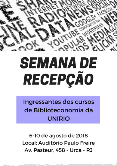 Cartaz Semana de Recepção Biblioteconomia