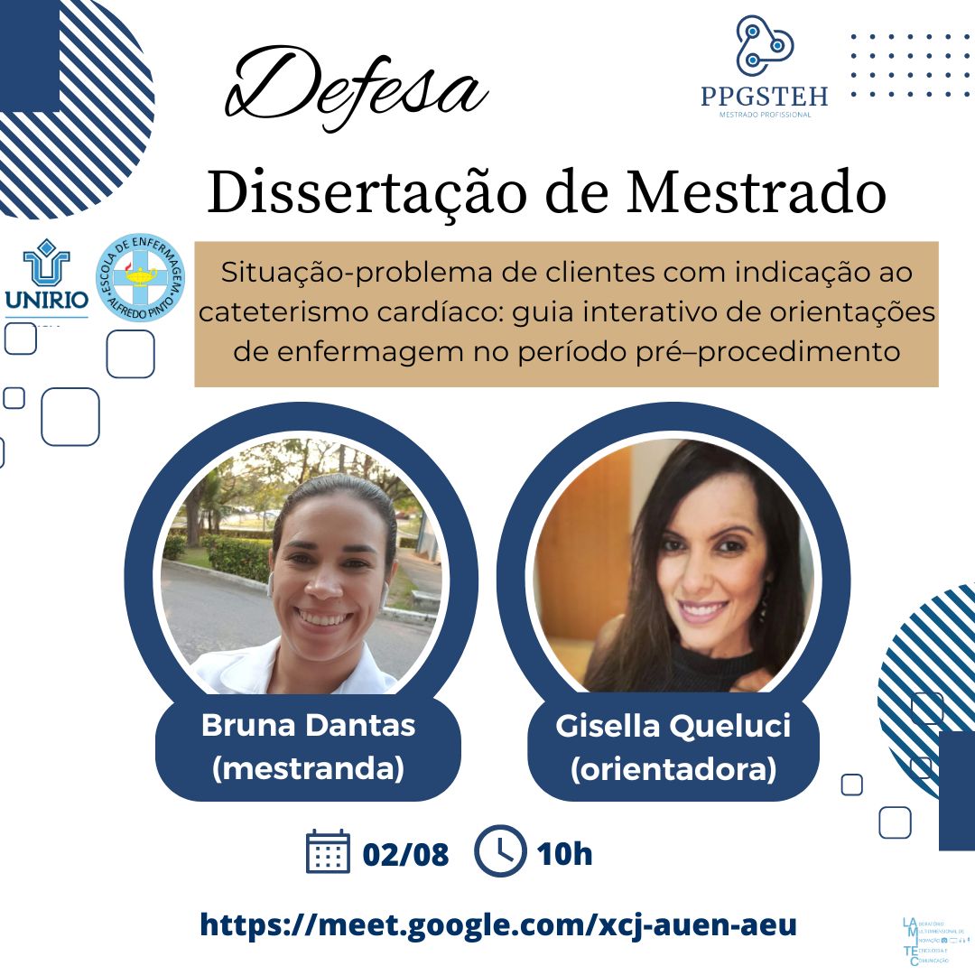 Defesa de produto da mestranda Bruna Dantas Diamante Aglio