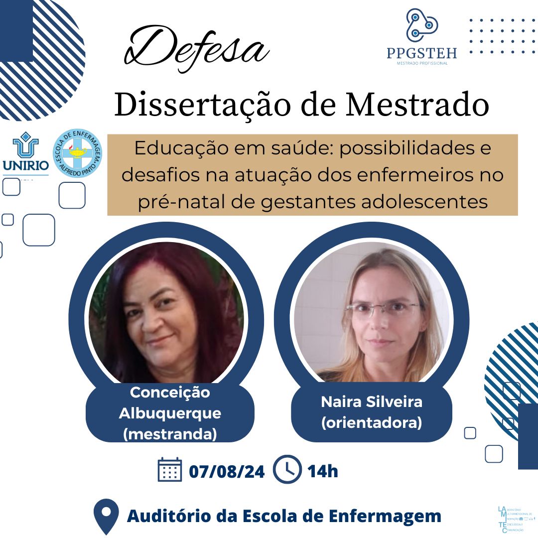 Defesa de produto da mestranda Conceição Pereira Silva de Albuquerque