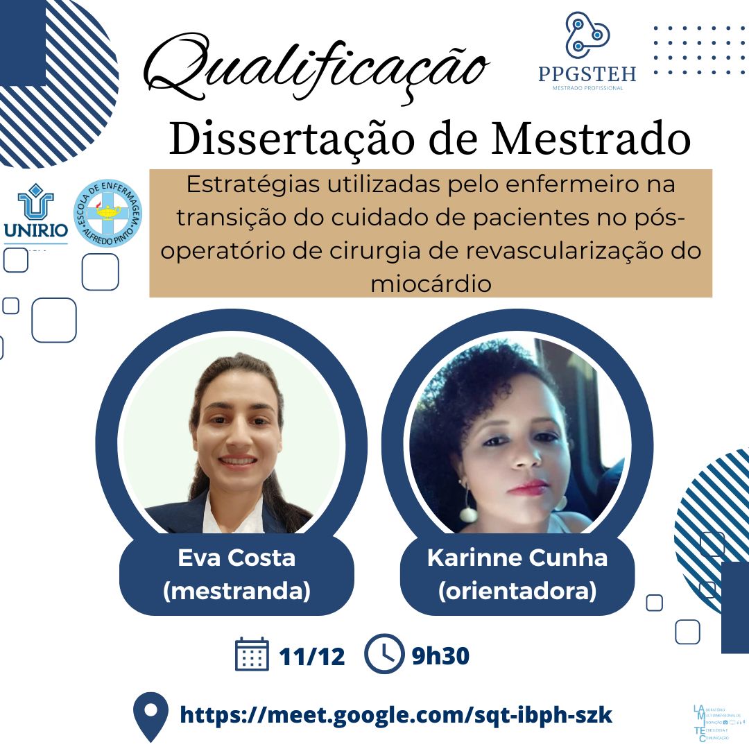 Exame de qualificação da mestranda Eva Natalina Ferreira Costa