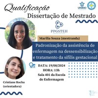 Exame de qualificação da mestranda Marilia Soares da Silva Souza