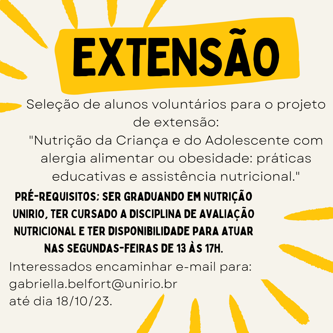 Projeto Extensão - seleção
