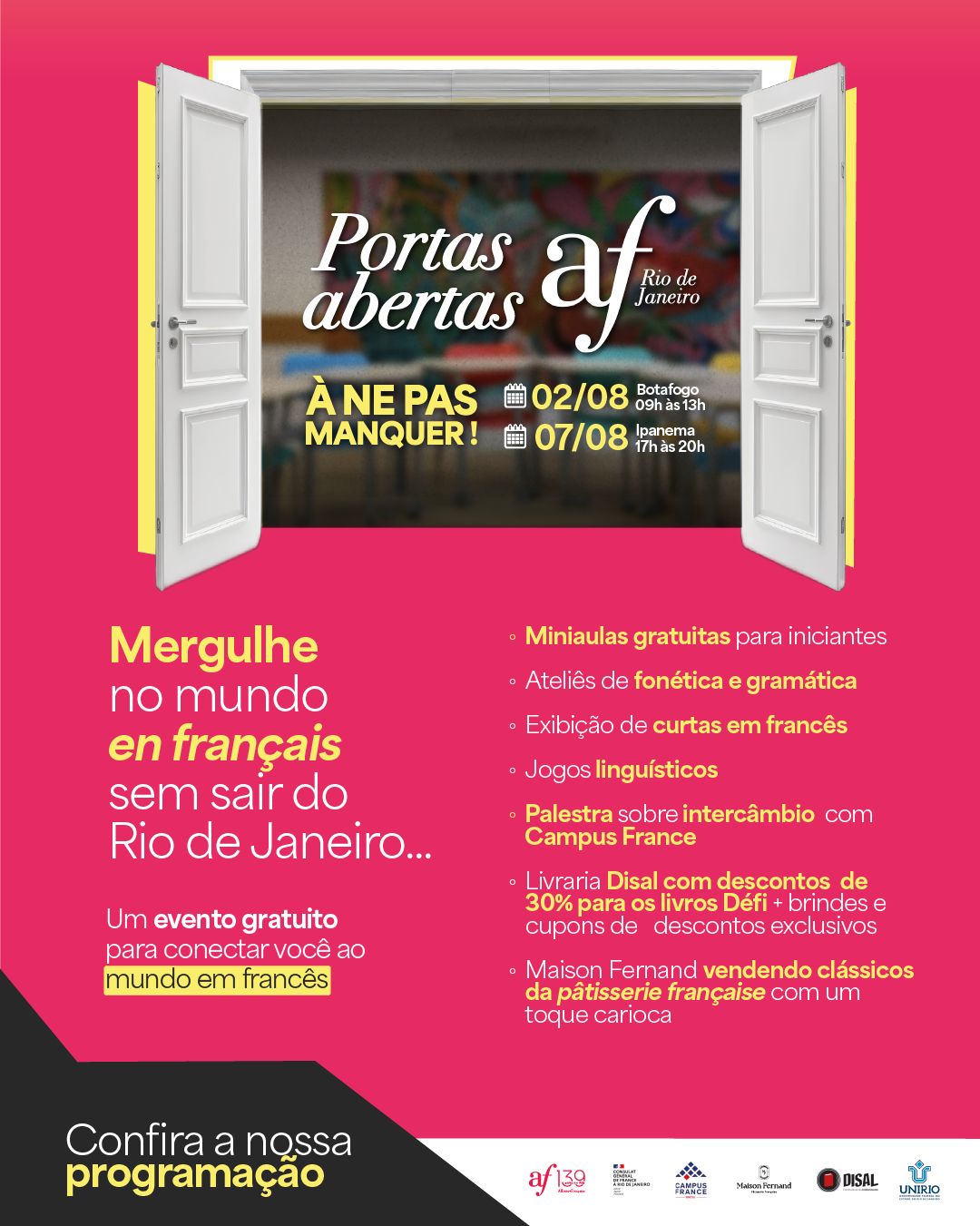 Aliança Francesa promove Portas Abertas 