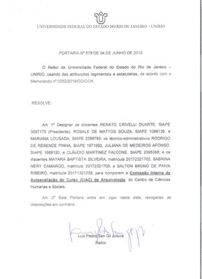 portaria CIAC 2019