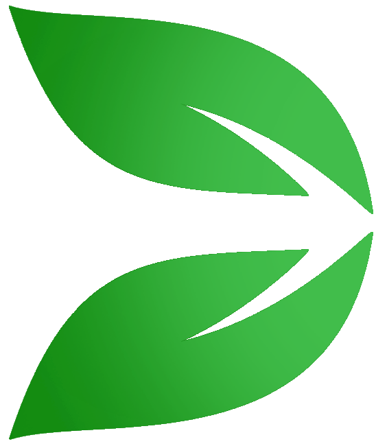 Folha verde seta degradê