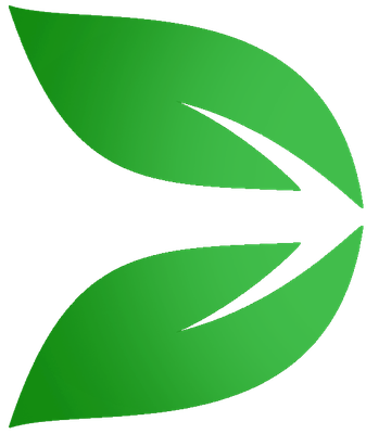 Folha verde seta degradê