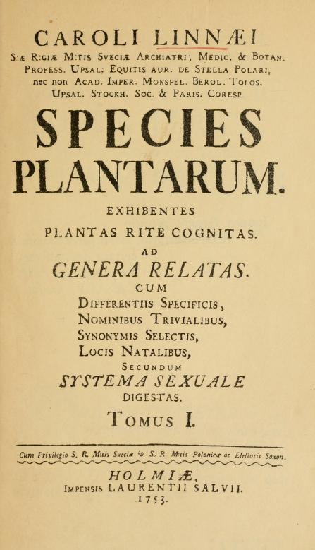 Species Plantarum