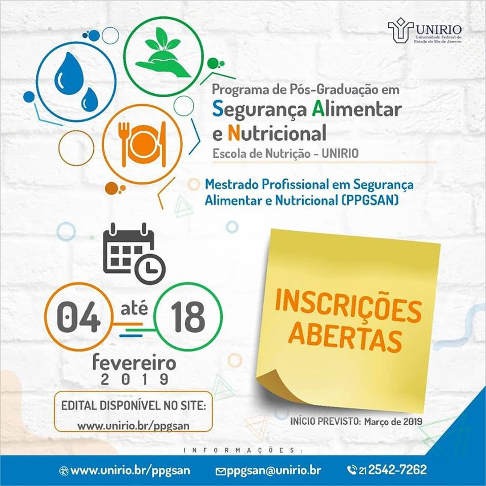 PPG novo na Nutrição