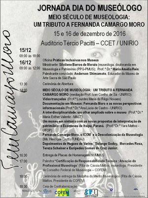 Programação Jornada Dia Museólogo