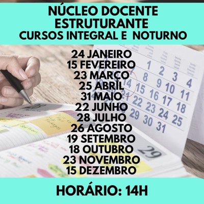 Calendário NDE 2022