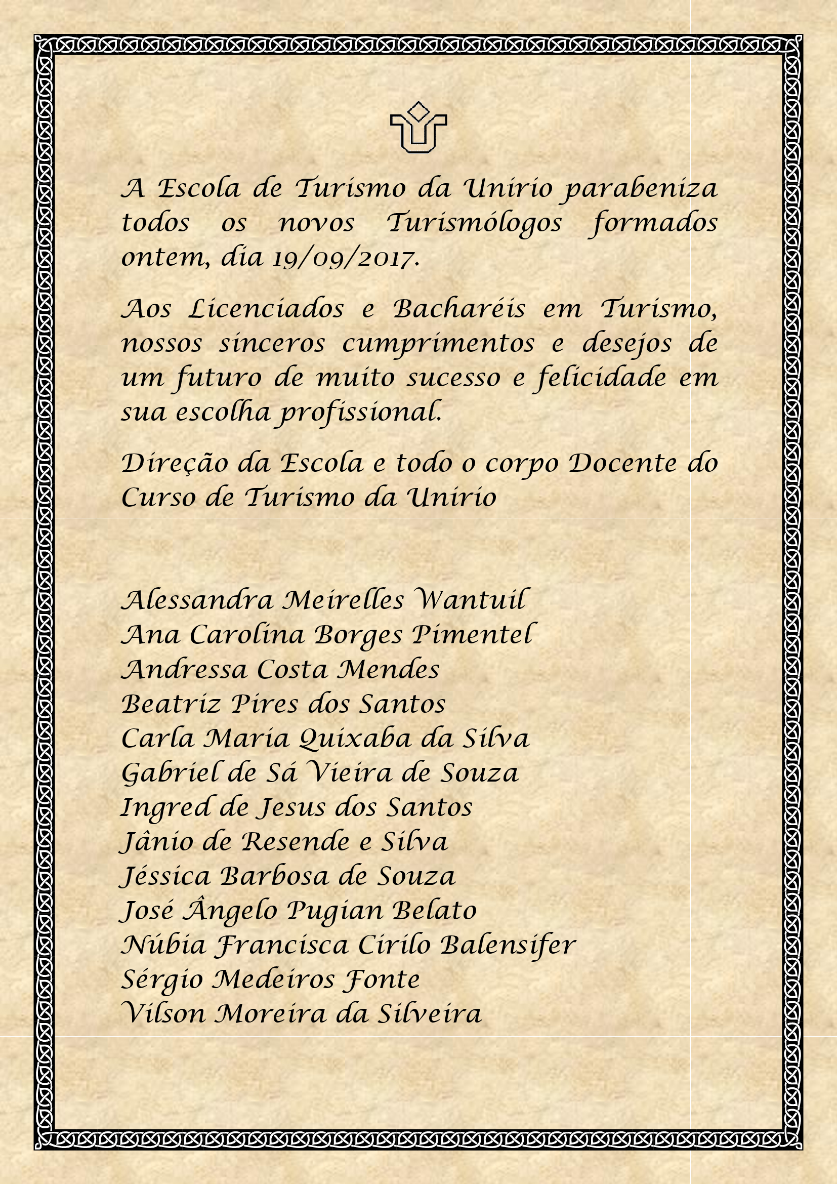 .Aos Formados