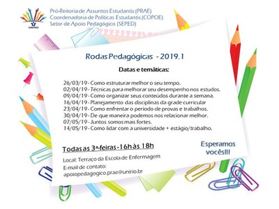 Rodas Pedagógicas 2019.1