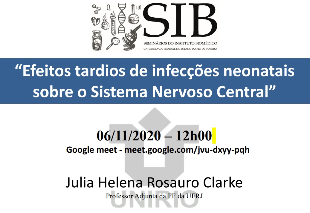 Seminários do IB debate os efeitos das infecções neonatais sobre o Sistema Nervoso 