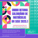 Novo calendário SISU 2025