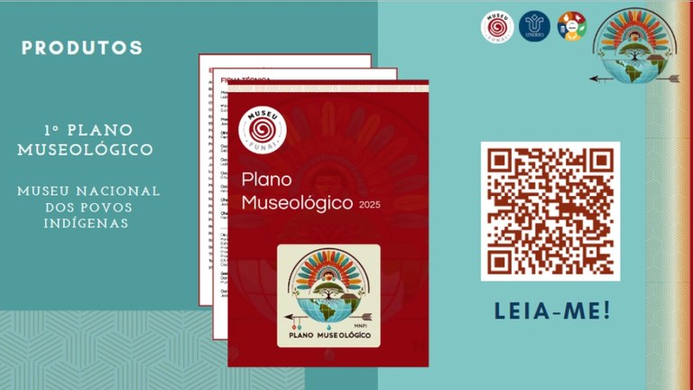 Capa e Qr Code para leitura do plano museológico (Imagem: Divulgação)