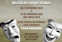 Fábrica de Cuidados oferece curso livre de teatro: inscrições começam nesta segunda-feira, dia 21