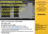 Inscrições para o seminário ‘Apontamentos sobre a História da Iluminação’ começam na próxima segunda-feira,  dia 26