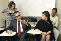 Nova Reitoria da UNIRIO visita unidades administrativas do Centro