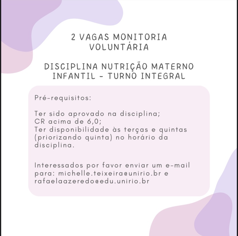 Monitoria Materno Infantil