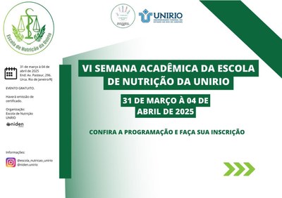 Evento - VI Semana Academica da EN 31 de março a 04 de abril 2025