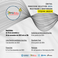 Edital Processo Seletivo 2024 Mestrado | Doutorado