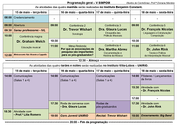 V SIMPOM - Programação geral mini