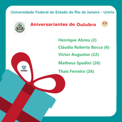 Aniversariantes de Outubro