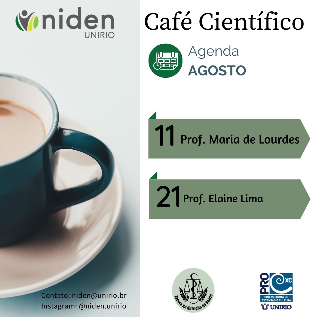 Café Científico Agenda de Agosto de 2020