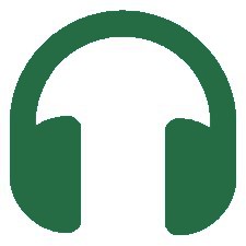 Fone de ouvido verde