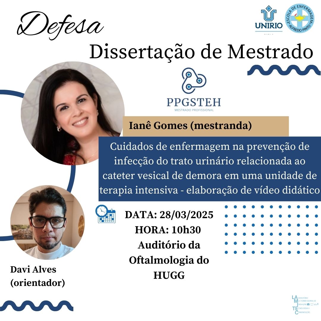 Defesa de produto da mestranda Ianê Bandeira Gomes