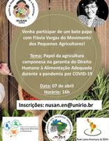 Papel da agricultura camponesa na garantia do Direito Humano à Alimentação adequada durante a pandemia por COVID-19