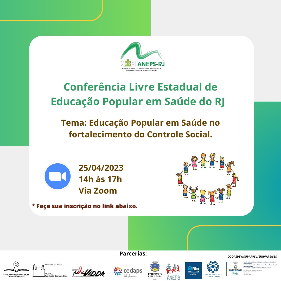 Conferência Livre de Educação Popular em Saúde do RJ.