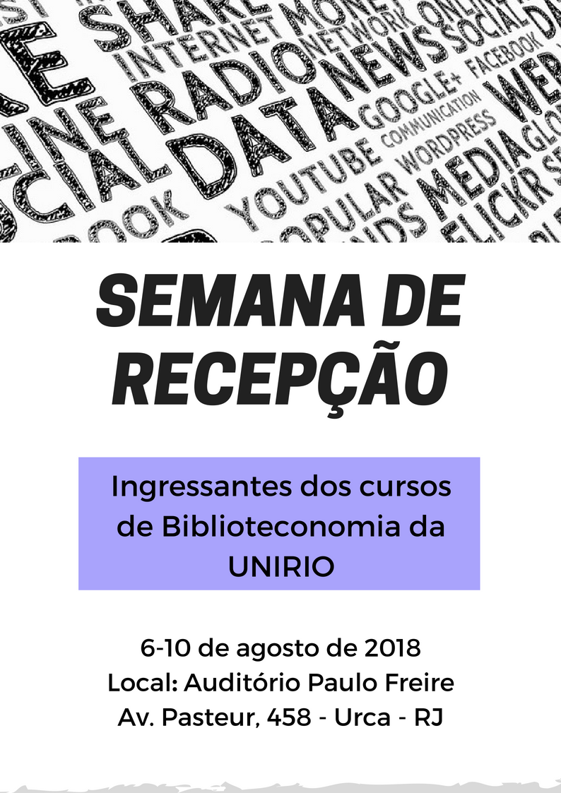 Cartaz Semana de Recepção Biblioteconomia