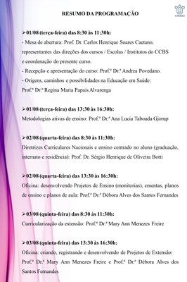 Curso de Desenvolvimento docente programação