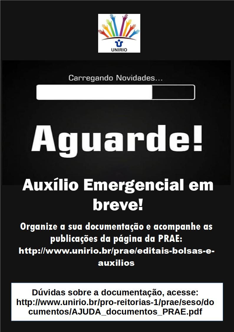 Em breve: Edital do Auxílio Emergencial da PRAE