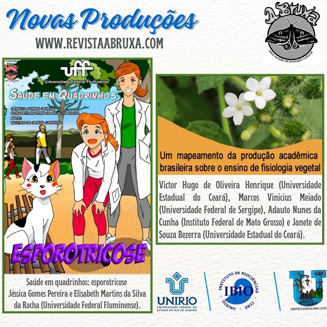 Novas produções do Laboratório de Entomologia Urbana e Cultural