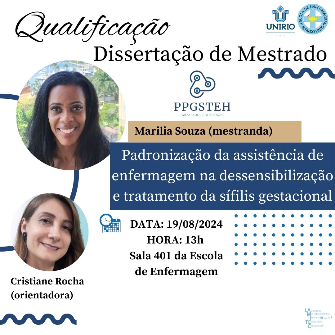 Exame de qualificação da mestranda Marilia Soares da Silva Souza