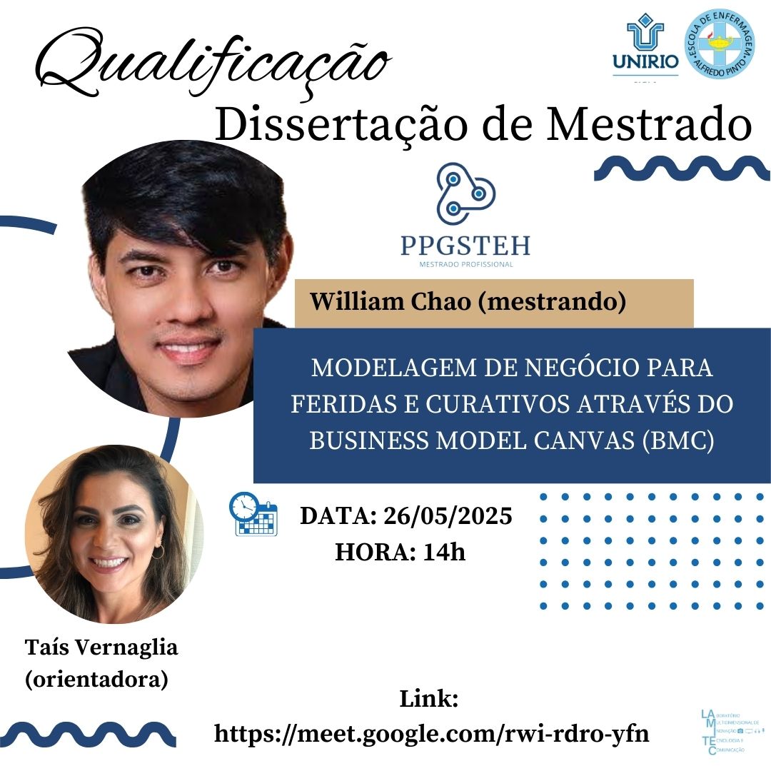 Exame de qualificação do mestrando William Santos Chao