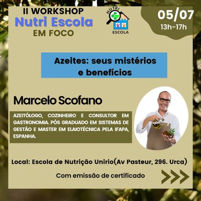 Evento II Workshop Nutri Escola  - 05/07/2023