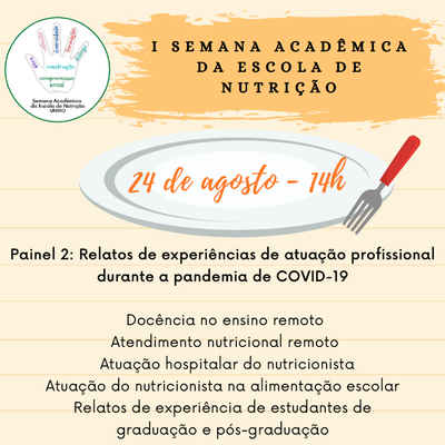 Evento I Semana Acadêmica EN Painel 2 dia 24 de agosto de 2021-14h 