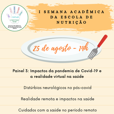 Evento I Semana Acadêmica EN  Painel 3 dia 25 de Agosto de 2021 14 h