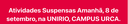 Atividades Suspensas na UNIRIO, CAMPUS URCA, dia 8/09 Atividades Suspensas na UNIRIO, CAMPUS URCA, dia 8/09