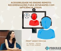 Acessibilidade No Ensino Remoto: Recomendações para Estudantes com Deficiência Visual