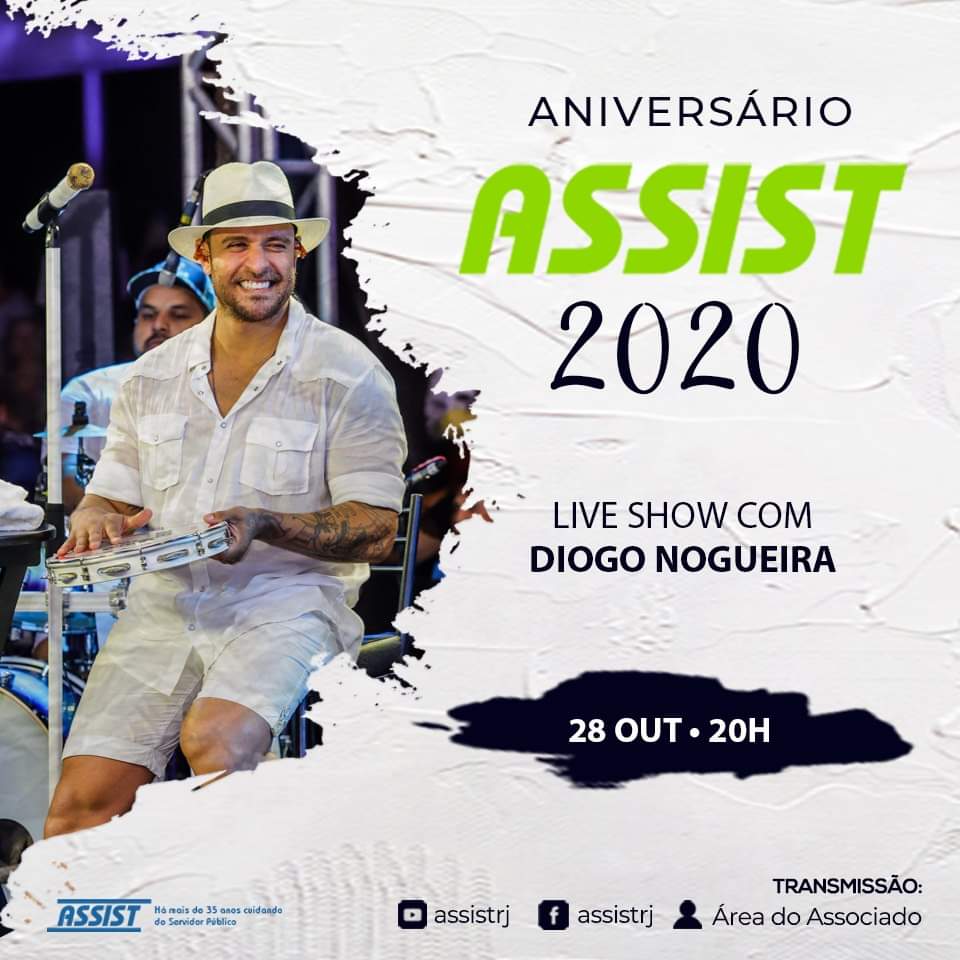 Live Show com Diogo Nogueira no dia 28 de outubro em comemoração ao Dia do Servidor Público