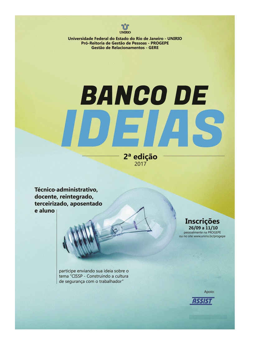 PROGEPE divulga abertura das inscrições para a 2ª Edição do Banco de Ideias 