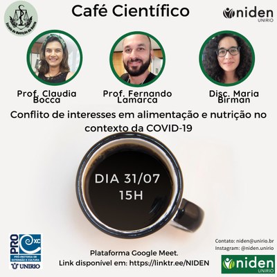 Café Científico 31 de julho de 2020