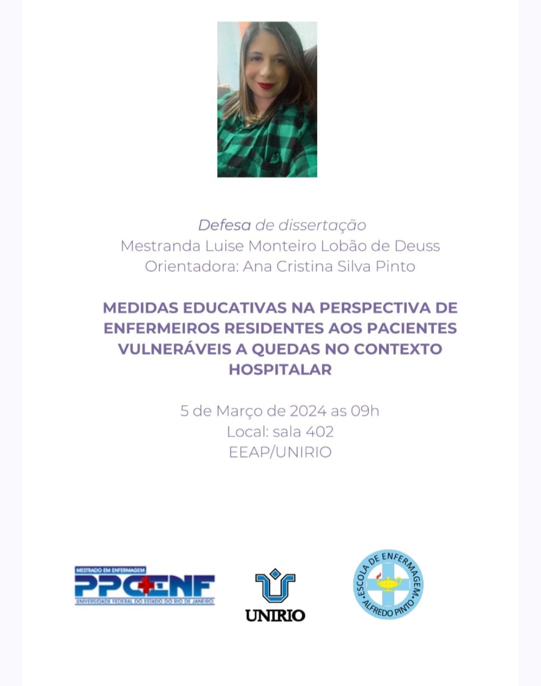 DEFESA  DE DISSERTAÇÃO- LUISE MONTEIRO