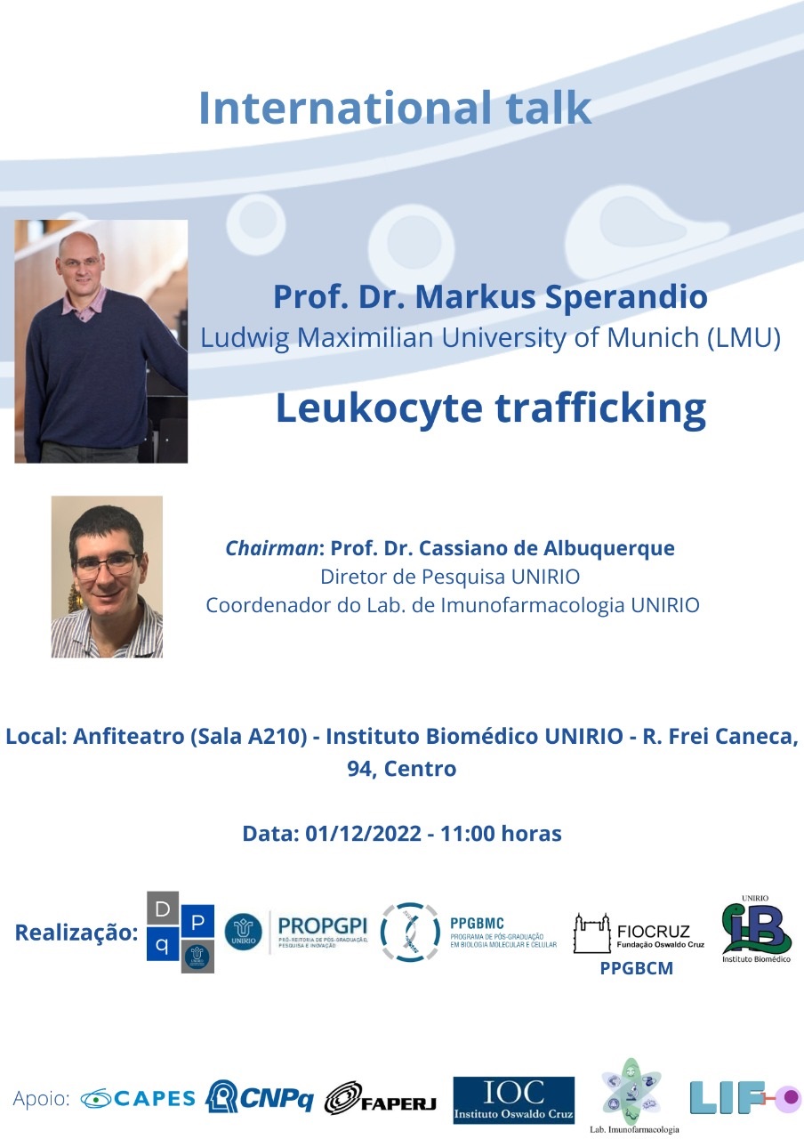 IB recebe pesquisador alemão para falar sobre tráfico de leucócitos