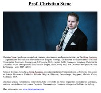 Masterclass de Clarineta com o Prof. Christian Stene