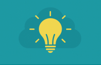 Ícone ilustrativo de lâmpada acesa representando inovação